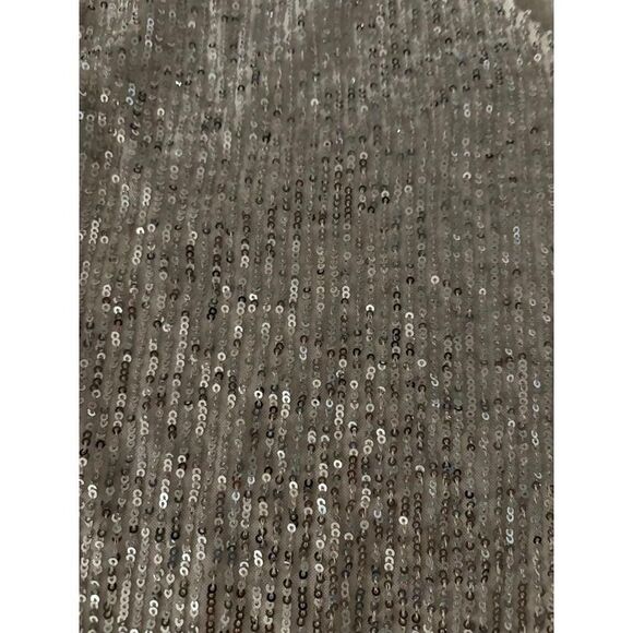 Beautiful and sparkly CeCe Silver v neck cap sleeve top size large NWT - Picture 4 of 7